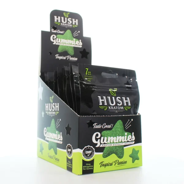 Hush Kratom Extract Infused Gummies Box